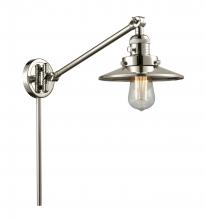 Innovations Lighting 237-PN-M1-PN - Railroad - 1 Light - 8 inch - Polished Nickel -Adjustable Swing Arm