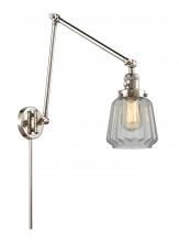 Innovations Lighting 238-PN-G142 - Chatham - 1 Light - 8 inch - Polished Nickel - Swing Arm