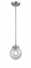 Innovations Lighting 284-1S-SN-G204-6 - Beacon - 1 Light - 6 inch - Brushed Satin Nickel - Cord hung - Mini Pendant