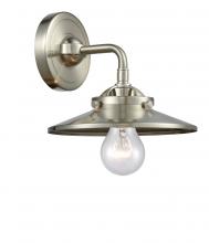 Innovations Lighting 284-1W-SN-M2-SN - Railroad - 1 Light - 8 inch - Brushed Satin Nickel - Sconce