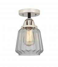 Innovations Lighting 288-1C-BPN-G142 - Chatham - 1 Light - 7 inch - Black Polished Nickel - Semi-Flush Mount