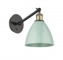 Innovations Lighting 317-1W-BAB-MBD-75-SF - Plymouth - 1 Light - 8 inch - Black Antique Brass - Sconce