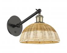 Innovations Lighting 317-1W-BAB-NBD2-9-NAT - Bristol Natural II - 1 Light - 9 inch - Black Antique Brass - Sconce