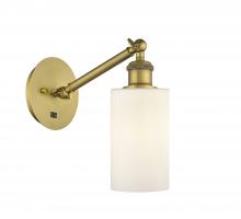 Innovations Lighting 317-1W-BB-G801 - Clymer - 1 Light - 4 inch - Brushed Brass - Sconce