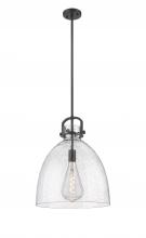 Innovations Lighting 410-1SL-BK-G412-16SDY - Newton Bell - 1 Light - 16 inch - Matte Black - Pendant