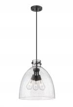 Innovations Lighting 410-3PL-BK-G412-16SDY - Newton Bell - 3 Light - 16 inch - Matte Black - Cord hung - Pendant