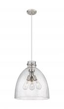 Innovations Lighting 410-3PL-SN-G412-16SDY - Newton Bell - 3 Light - 16 inch - Satin Nickel - Cord hung - Pendant