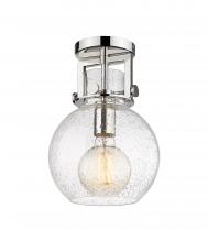 Innovations Lighting 411-1F-PN-G410-8SDY - Newton Sphere - 1 Light - 8 inch - Polished Nickel - Semi-Flush Mount
