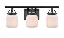 Innovations Lighting 416-3W-BK-G416-6WH - Latreille - 3 Light - 22 inch - Matte Black - Bath Vanity Light