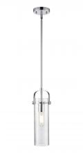 Innovations Lighting 423-1S-PC-G423-12SDY - Pilaster II Cylinder - 1 Light - 12 inch Long Glass - Polished Chrome - Pendant