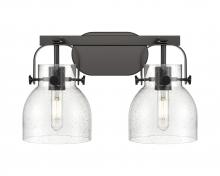 Innovations Lighting 423-2W-BK-G412-6SDY - Pilaster II Bell - 2 Light - 17 inch - Matte Black - Bath Vanity Light