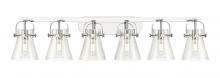 Innovations Lighting 423-6W-PC-G411-6SDY - Pilaster II Cone - 6 Light - 46 inch - Polished Chrome - Bath Vanity Light