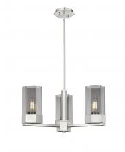  427-3CR-SN-G427-9SM - Claverack - 3 Light - 22 inch - Satin Nickel - Pendant