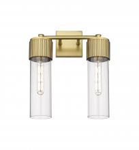 Innovations Lighting 428-2W-BB-G428-12CL - Bolivar - 2 Light - 14 inch - Brushed Brass - Bath Vanity Light