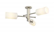 Innovations Lighting 434-3F-PN-G434-7WH - Crown Point - 3 Light - 34 inch - Polished Nickel - Flush Mount