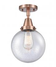 Innovations Lighting 447-1C-AC-G204-8 - Beacon - 1 Light - 8 inch - Antique Copper - Semi-Flush Mount
