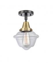 Innovations Lighting 447-1C-BAB-G532 - Oxford - 1 Light - 8 inch - Black Antique Brass - Semi-Flush Mount