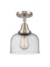 Innovations Lighting 447-1C-SN-G74 - Bell - 1 Light - 8 inch - Brushed Satin Nickel - Semi-Flush Mount