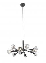 Innovations Lighting 465-12CR-BK-G465-CL - Aurora - 12 Light - 24 inch - Matte Black - Chandelier