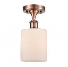 Innovations Lighting 516-1C-AC-G111 - Cobbleskill - 1 Light - 5 inch - Antique Copper - Semi-Flush Mount