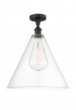 Innovations Lighting 516-1C-OB-GBC-162 - Berkshire - 1 Light - 16 inch - Oil Rubbed Bronze - Semi-Flush Mount