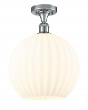 Innovations Lighting 516-1C-PC-G1217-12WV - White Venetian - 1 Light - 12 inch - Polished Chrome - Semi-Flush Mount