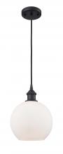 Innovations Lighting 516-1P-BK-G121 - Athens - 1 Light - 8 inch - Matte Black - Cord hung - Mini Pendant