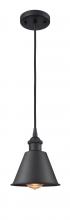 Innovations Lighting 516-1P-BK-M8-LED - Smithfield - 1 Light - 7 inch - Matte Black - Cord hung - Mini Pendant