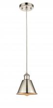 Innovations Lighting 516-1P-PN-M8 - Smithfield - 1 Light - 7 inch - Polished Nickel - Cord hung - Mini Pendant