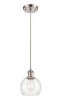 Innovations Lighting 516-1P-SN-G122-6 - Athens - 1 Light - 6 inch - Brushed Satin Nickel - Cord hung - Mini Pendant