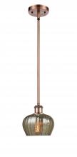 Innovations Lighting 516-1S-AC-G96 - Fenton - 1 Light - 7 inch - Antique Copper - Mini Pendant