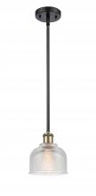 Innovations Lighting 516-1S-BAB-G412 - Dayton - 1 Light - 6 inch - Black Antique Brass - Mini Pendant