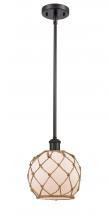 Innovations Lighting 516-1S-OB-G121-8RB - Farmhouse Rope - 1 Light - 8 inch - Oil Rubbed Bronze - Mini Pendant