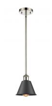 Innovations Lighting 516-1S-PN-M8-BK - Smithfield - 1 Light - 7 inch - Polished Nickel - Mini Pendant