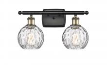 Innovations Lighting 516-2W-BAB-G1215-6 - Athens Water Glass - 2 Light - 16 inch - Black Antique Brass - Bath Vanity Light