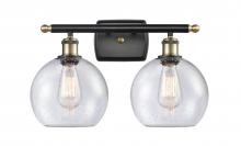 Innovations Lighting 516-2W-BAB-G124-8 - Athens - 2 Light - 18 inch - Black Antique Brass - Bath Vanity Light