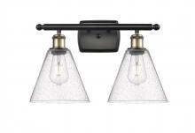 Innovations Lighting 516-2W-BAB-GBC-84 - Berkshire - 2 Light - 18 inch - Black Antique Brass - Bath Vanity Light