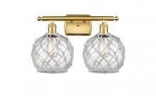 Innovations Lighting 516-2W-SG-G122-8RW - Farmhouse Rope - 2 Light - 18 inch - Satin Gold - Bath Vanity Light