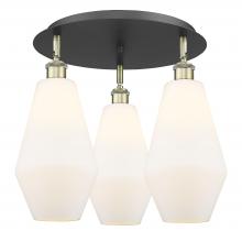 Innovations Lighting 516-3C-BAB-G651-7 - Cindyrella - 3 Light - 19 inch - Black Antique Brass - Flush Mount