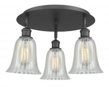 Innovations Lighting 516-3C-BK-G2811 - Hanover - 3 Light - 18 inch - Matte Black - Flush Mount