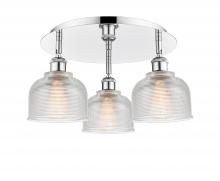 Innovations Lighting 516-3C-PC-G412 - Dayton - 3 Light - 17 inch - Polished Chrome - Flush Mount