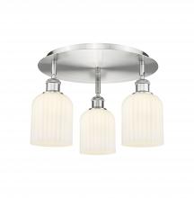 Innovations Lighting 516-3C-SN-G559-5GWH - Bridal Veil - 3 Light - 17 inch - Satin Nickel - Flush Mount