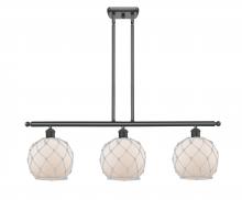 Innovations Lighting 516-3I-OB-G121-8RW - Farmhouse Rope - 3 Light - 36 inch - Oil Rubbed Bronze - Stem hung - Island Light