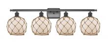 Innovations Lighting 516-4W-OB-G121-8RB - Farmhouse Rope - 4 Light - 38 inch - Oil Rubbed Bronze - Bath Vanity Light