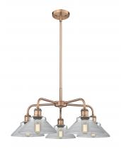 Innovations Lighting 516-5CR-AC-G132 - Orwell - 5 Light - 26 inch - Antique Copper - Chandelier