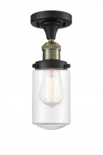 Innovations Lighting 517-1CH-BAB-G312 - Dover - 1 Light - 5 inch - Black Antique Brass - Semi-Flush Mount