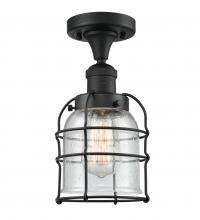 Innovations Lighting 517-1CH-BK-G54-CE - Bell Cage - 1 Light - 5 inch - Matte Black - Semi-Flush Mount