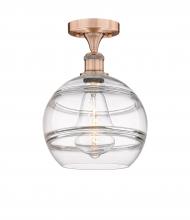 Innovations Lighting 616-1F-AC-G556-10CL - Rochester - 1 Light - 10 inch - Antique Copper - Semi-Flush Mount