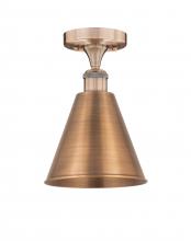 Innovations Lighting 616-1F-AC-MBC-8-AC - Berkshire - 1 Light - 8 inch - Antique Copper - Semi-Flush Mount