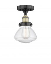 Innovations Lighting 616-1F-BAB-G324 - Olean - 1 Light - 7 inch - Black Antique Brass - Semi-Flush Mount